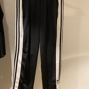 Adidas black nylon tear away woman’s sz S NWT